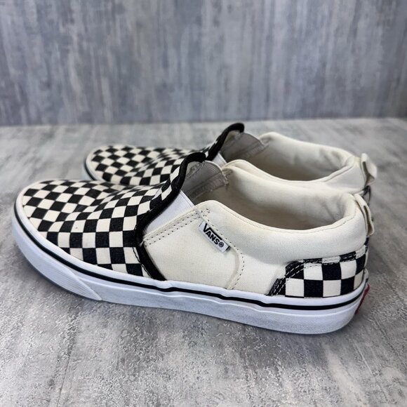 VANS Classic Slip On Shoes Black & White Checkered Youth  6 UK 5 Size - Picture 5 of 10